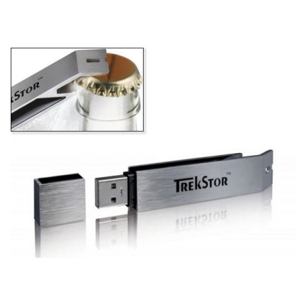 Metalen USB stick met flesopener - Topgiving